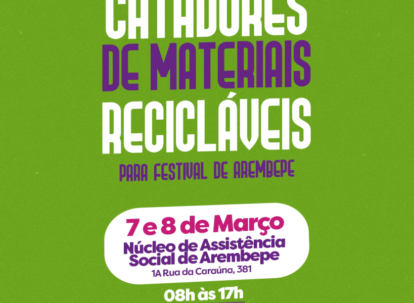limpec-realiza-cadastro-de-catadores-de-materiais-reciclaveis-para-o-festival-de-arembepe