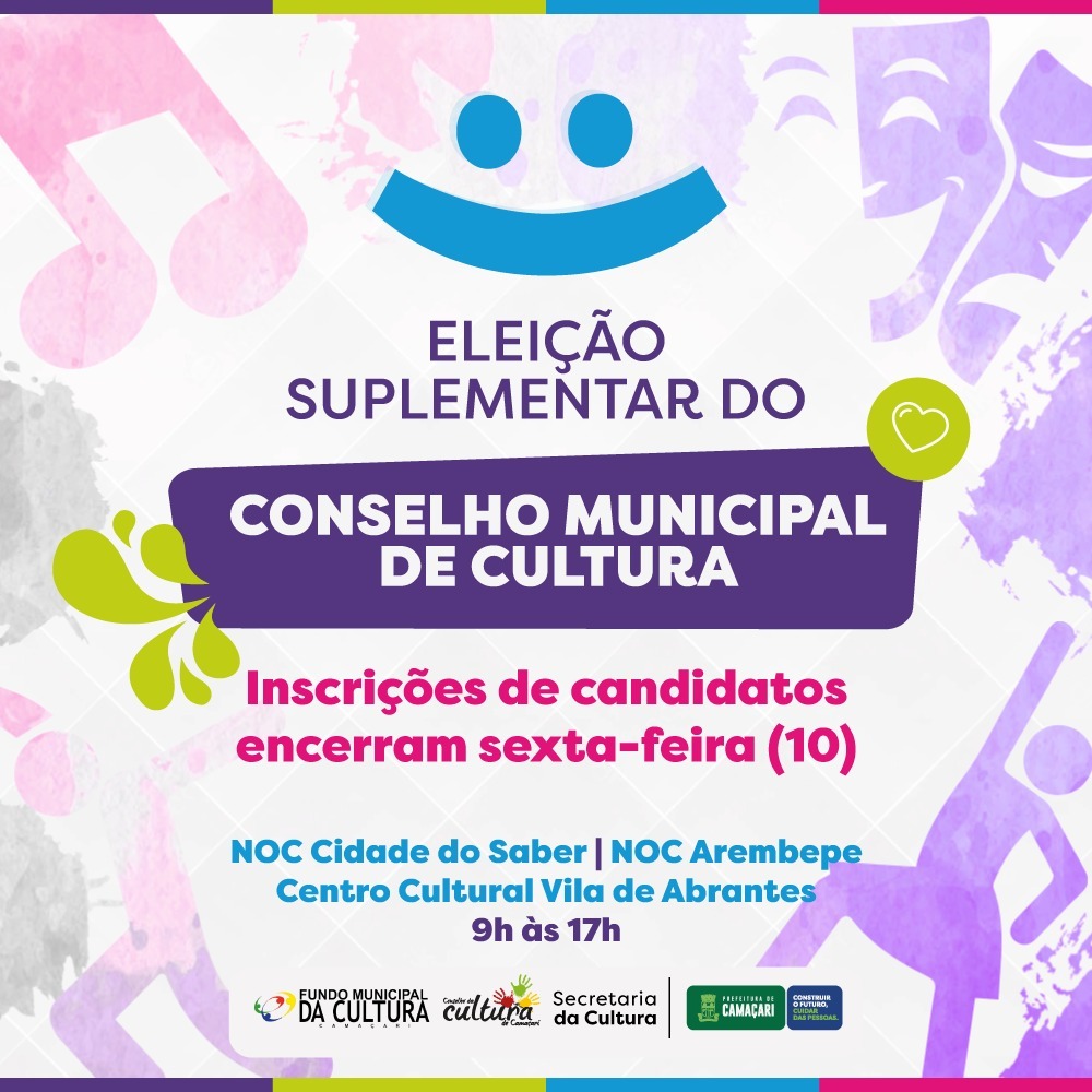 Conselho Municipal de Cultura promove eleição suplementar