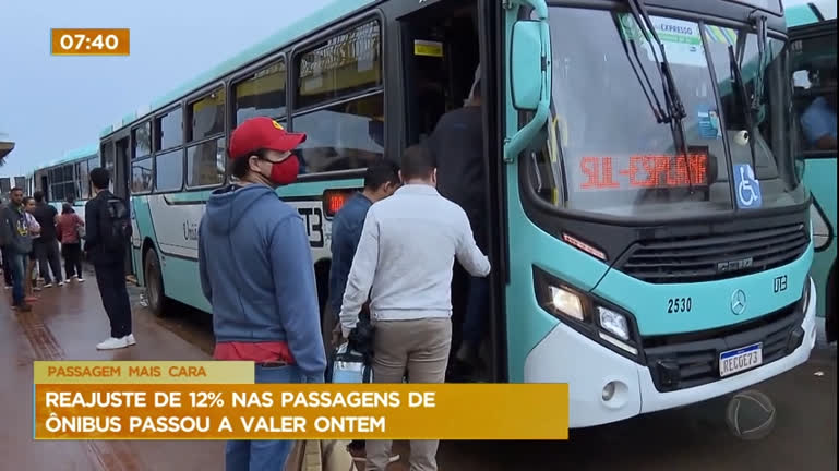 Passagens de ônibus do Entorno do DF tem reajuste de 12%