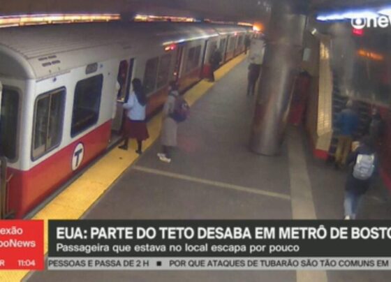 video:-painel-de-11-kg-despenca-de-teto-de-metro-em-boston-e-quase-acerta-passageira