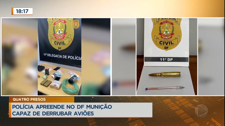 Polícia apreende munição capar de derrubar aviões no Distrito Federal