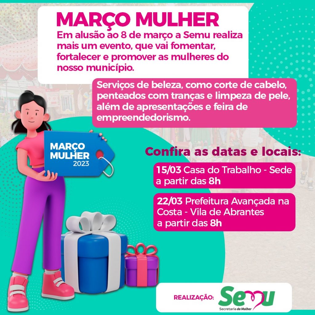 Semu promove evento gratuito em celebração ao Dia da Mulher