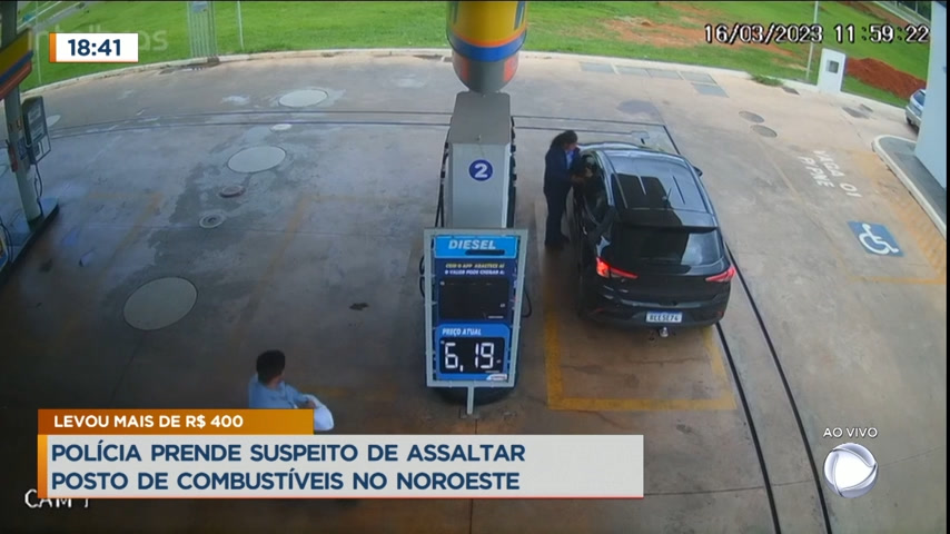 Polícia prende suspeito de assaltar posto no Noroeste