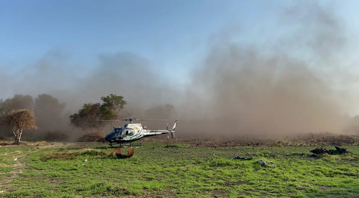 Após extinção de incêndios, bombeiros do MS voltam a combater fogo no Pantanal