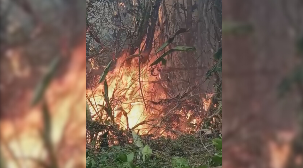 Bahia envia bombeiros e aeronaves para combater incêndio em parque histórico