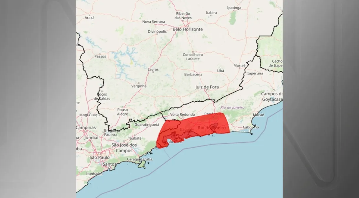 Rio de Janeiro e interior de SP estão em “alerta vermelho” por fortes chuvas, diz Inmet