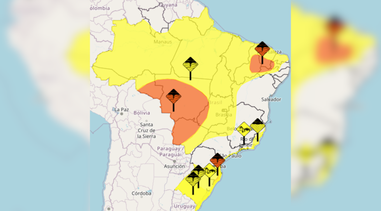 Inmet alerta para chuvas intensas em todo o país no fim de semana; veja previsões