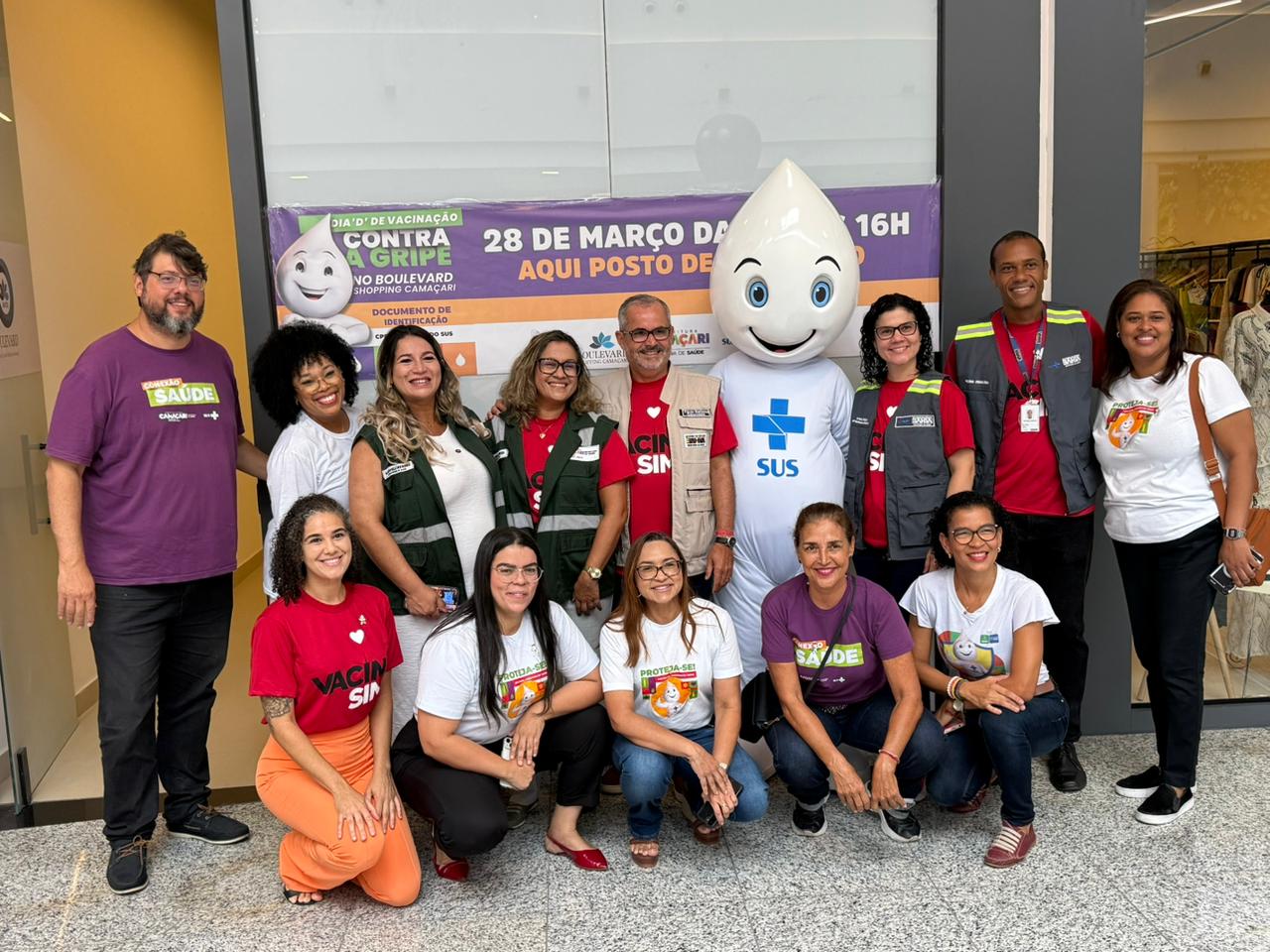 Camaçari aplica mais de 2,3 mil doses no Dia D da vacinação contra a gripe