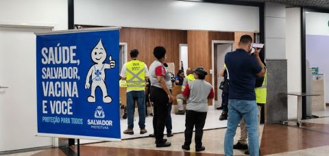 Aeroporto de Salvador recebe posto de vacinação gratuita durante o mês de julho